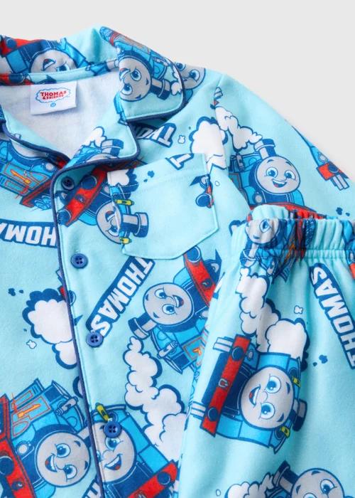 Thomas The Tank Kids Blue Top & Bottom Pyjama Set (1-7yrs) - 1 half year to 2 Image 2