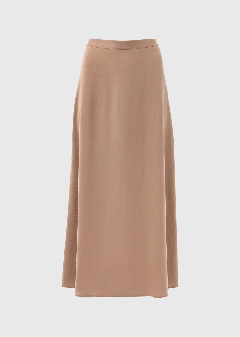 Papaya Petite Camel Satin Midi Slip Skirt - 6 Image 5