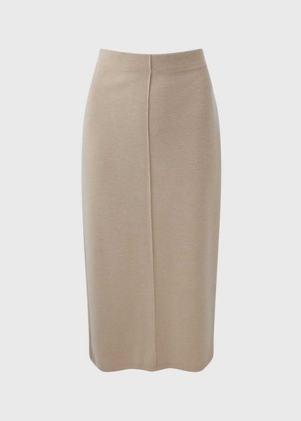 Papaya Petite Beige Ribbed Midi Skirt - 6 Image 4