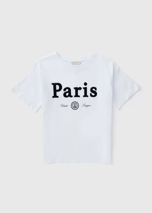 Girls White Paris Olympic T-Shirt (7-15yrs) - Age 7 Years Image 1