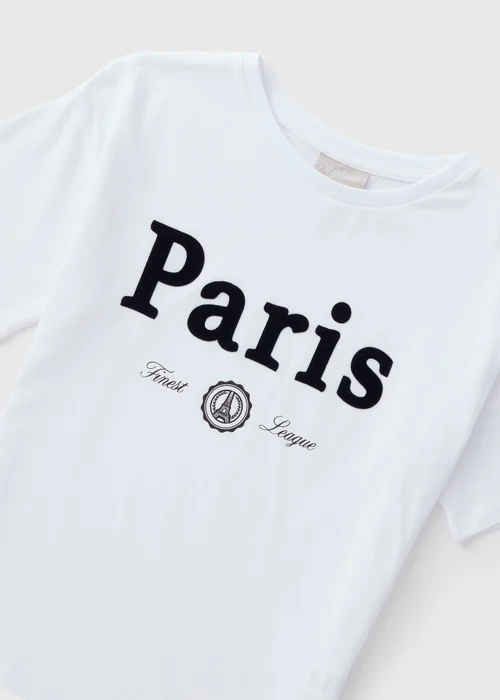 Girls White Paris Olympic T-Shirt (7-15yrs) - Age 7 Years Image 2