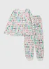 Girls Cream Christmas Top & Bottoms Pyjama Set (1-13yrs) - Age 2 - 3 Years Image 1
