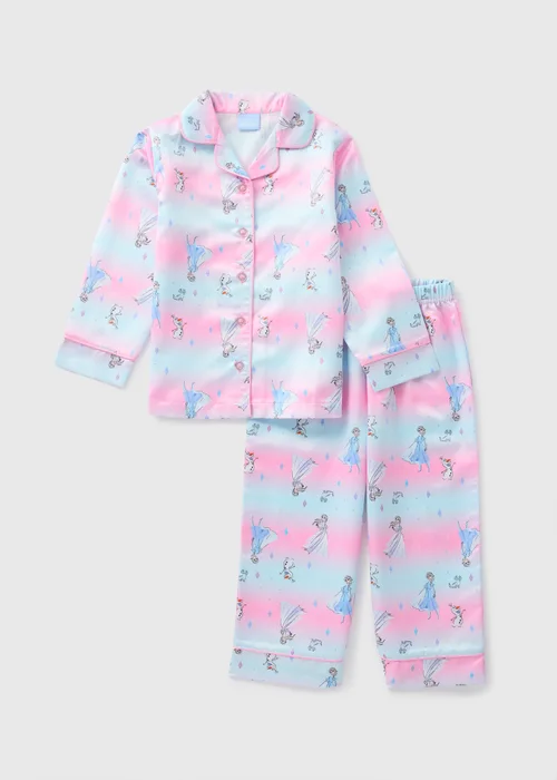 Disney Kids Blue Frozen Satin Pyjama Set - 1 half year to 2 Image 1