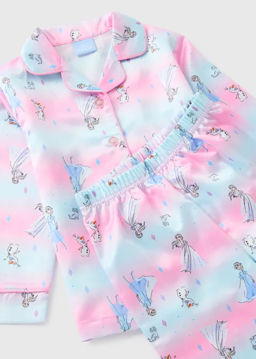Disney Kids Blue Frozen Satin Pyjama Set - 1 half year to 2 Image 2