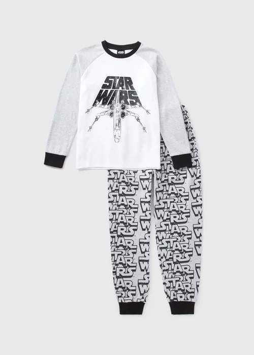 Star Wars Kids Grey Pyjama Set (4-13yrs) - Age 4 Years Image 1