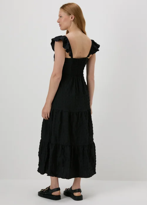 Black Tiered Midaxi Dress - Size 8 Image 2