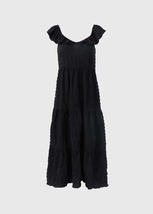 Black Tiered Midaxi Dress - Size 8 Image 5