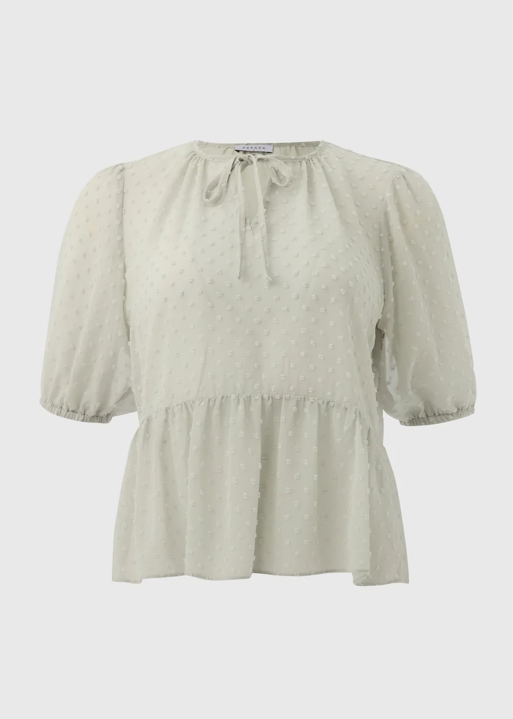 Grey Dobby Sheer Blouse - 8 Image 5