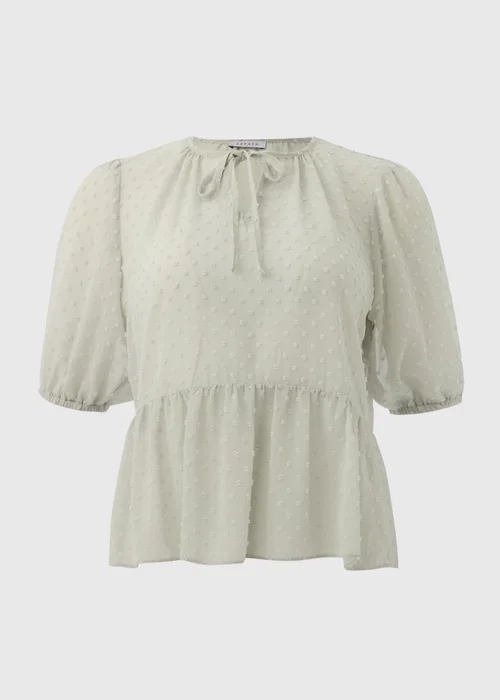 Grey Dobby Sheer Blouse - 8 Image 5