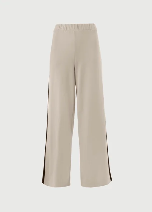 Stone Side Stripe Wide Leg Trousers - 8 Image 5