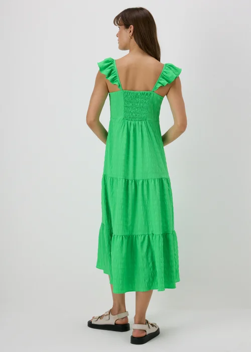 Green Textured Midi Dress - 8 Image 2