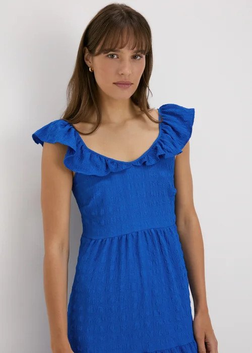 Blue Tiered Midaxi Dress - Size 8 Image 3