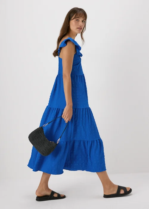 Blue Tiered Midaxi Dress - Size 8 Image 4