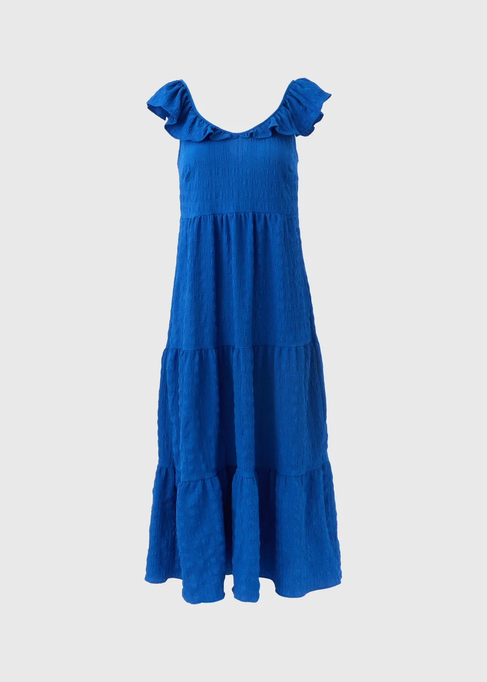 Blue Tiered Midaxi Dress - Size 8 Image 5