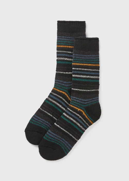 Heatholders Black Stripe Thermal Socks - 6-11 Image 1