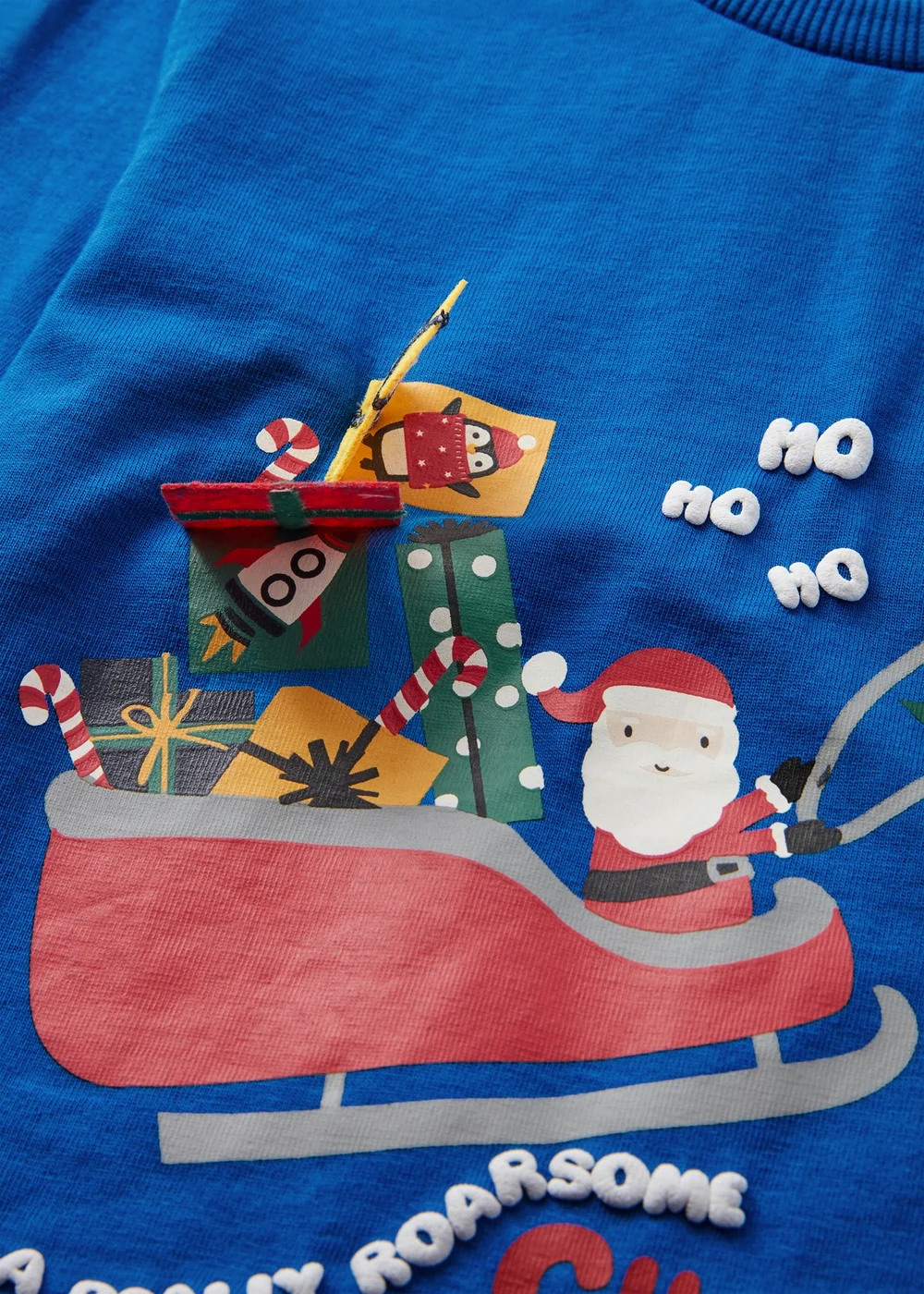Boys Blue Christmas Print T-Shirt (1-7yrs) - 1 half year to 2 Image 2
