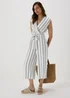 White Stripe V-Neck Jumpsuit - 8 Image 4
