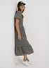 Black Gingham Midi Dress - Size 8 Image 4