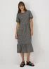 Black Gingham Midi Dress - Size 8 Image 1