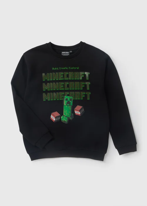 Minecraft Kids Black Sweatshirt (4-13yrs) - 4 Yrs Image 1