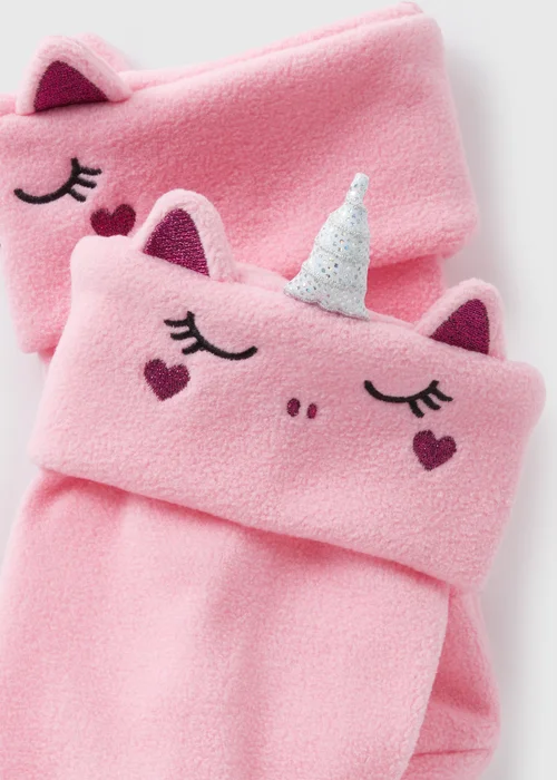Girls Pink Unicorn Welly Socks (Younger 6-Older 5.5) - 4-5.5 Image 2
