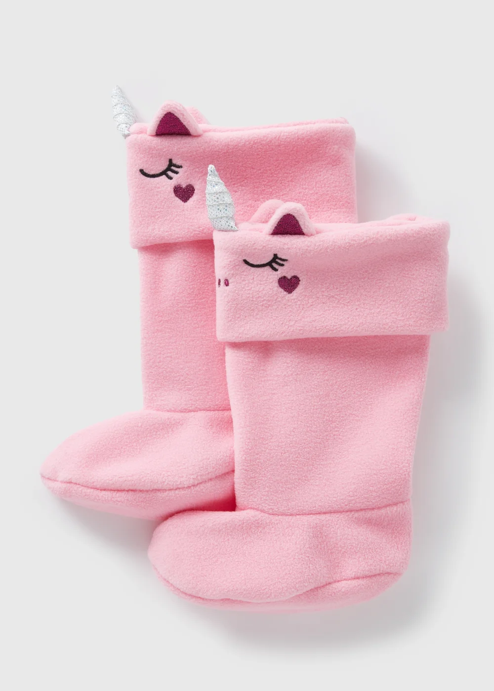 Girls Pink Unicorn Welly Socks (Younger 6-Older 5.5) - 4-5.5 Image 1