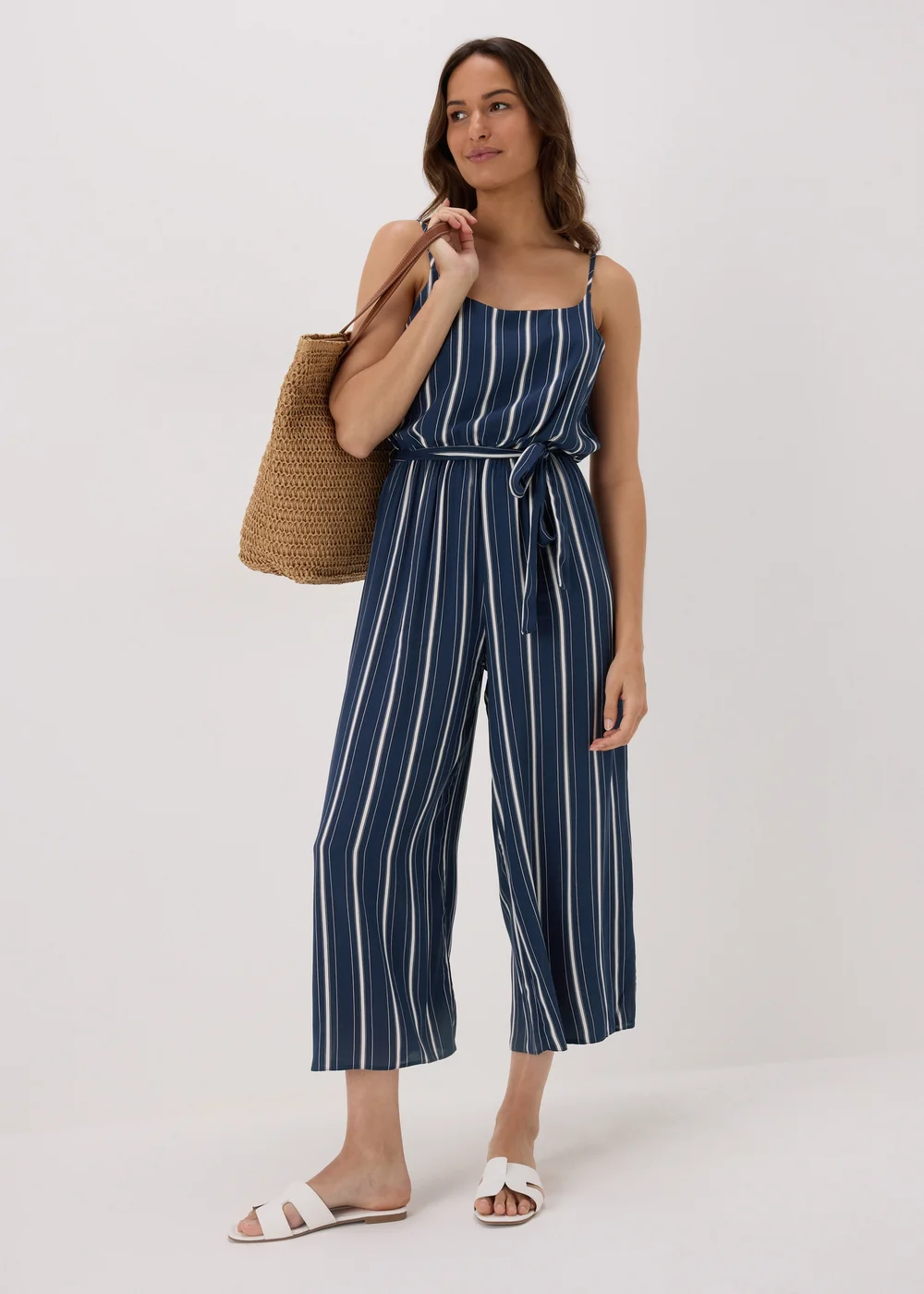 Navy Stripe Jumpsuit - 8 Image 4