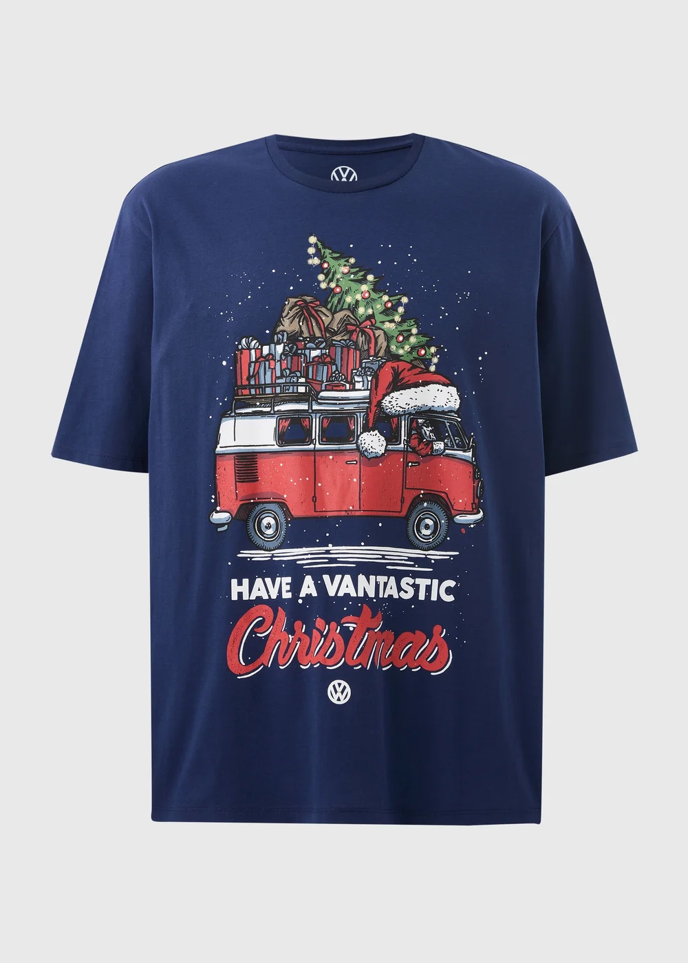 Navy Christmas Volkswagen T-Shirt - S Image 1