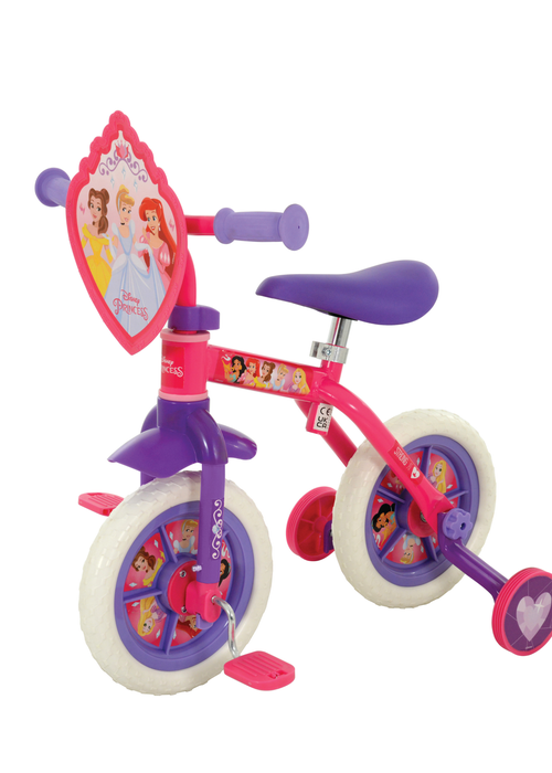 Disney Princess Multi Colour 2in1 Training Bike (10inch) - One Size Image 1