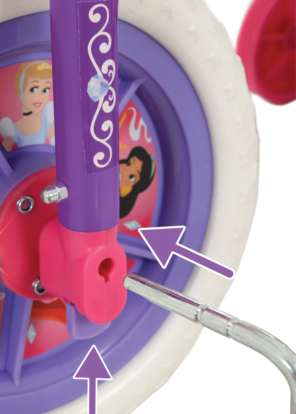 Disney Princess Multi Colour 2in1 Training Bike (10inch) - One Size Image 3