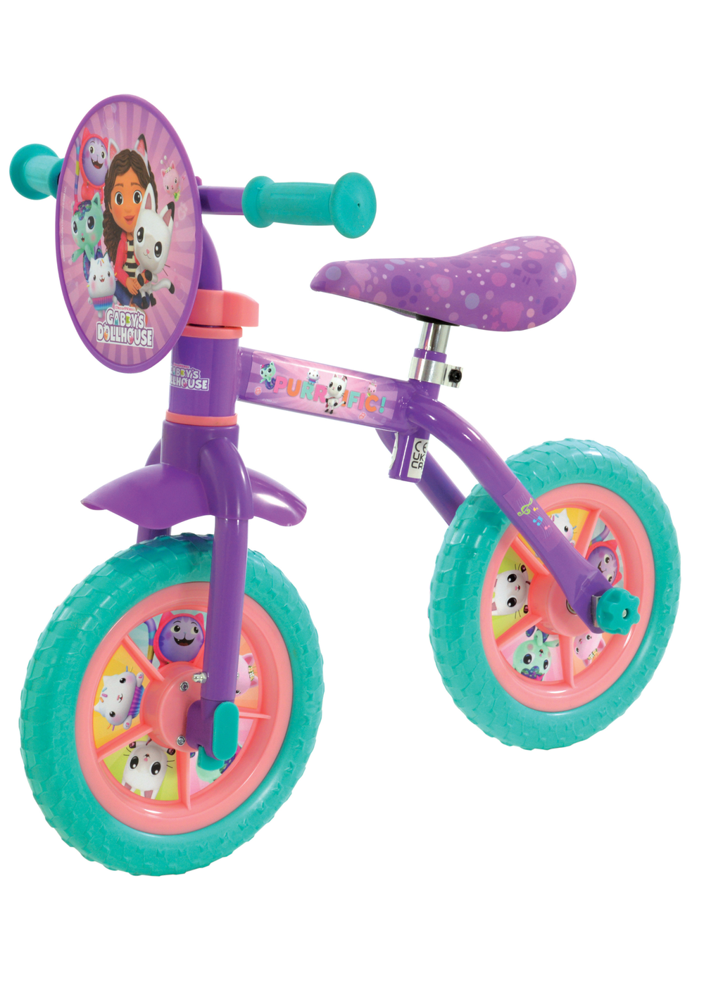 Gabby's Dollhouse Multi Colour 2in1 Training Bike (10inch) - One Size Image 2