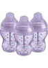 Tommee Tippee Purple AAC 3-Pack Bottles (260ml) - One Size Image 1