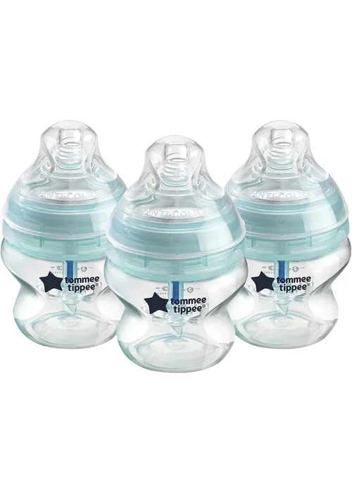 Tommee Tippee Blue AAC 3-Pack Bottles (150ml) - One Size Image 1