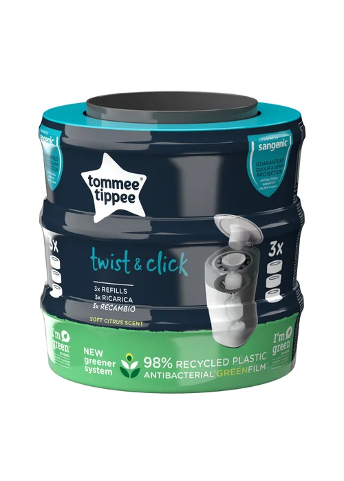 Tommee Tippee Black T&C 3-Pack Refill Cassettes - One Size Image 2