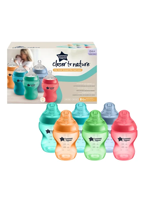 Tommee Tippee Multi CTN 6-Pack Bright Bottles (260ml) - One Size Image 2