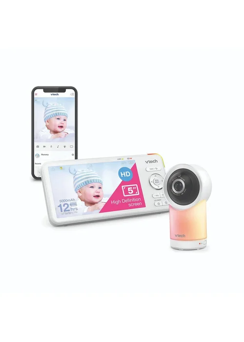 VTech Baby White HD WiFi Monitor (5 inch) - One Size Image 1