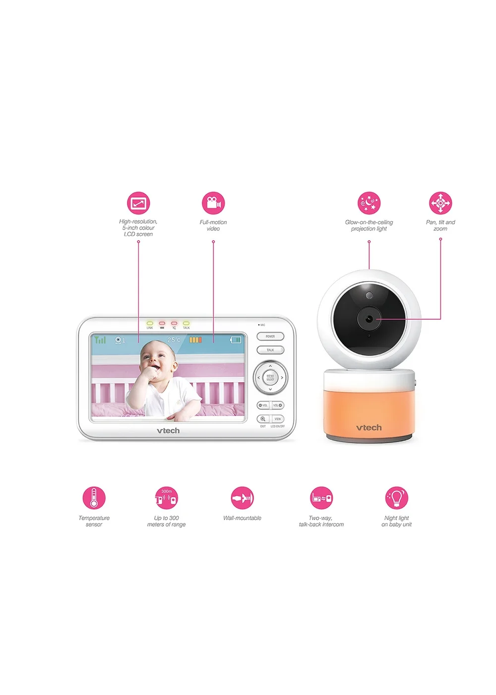 VTech Baby White Video Baby Monitor - One Size Image 2