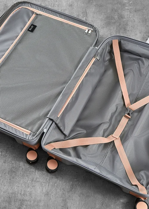 Rock Tulum Suitcase Grey/Peach - Small Image 5