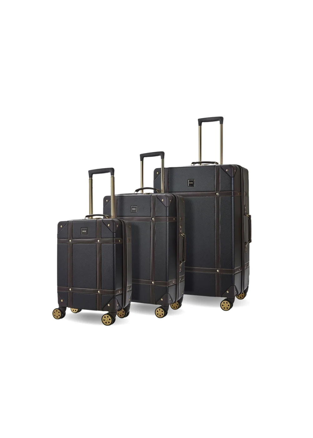 Rock Vintage Suitcase Black - Small Image 1