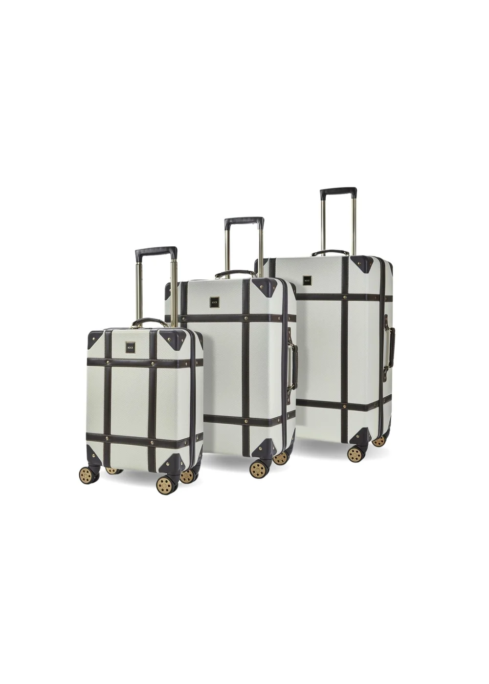 Rock Vintage Suitcase Cream - Small Image 1