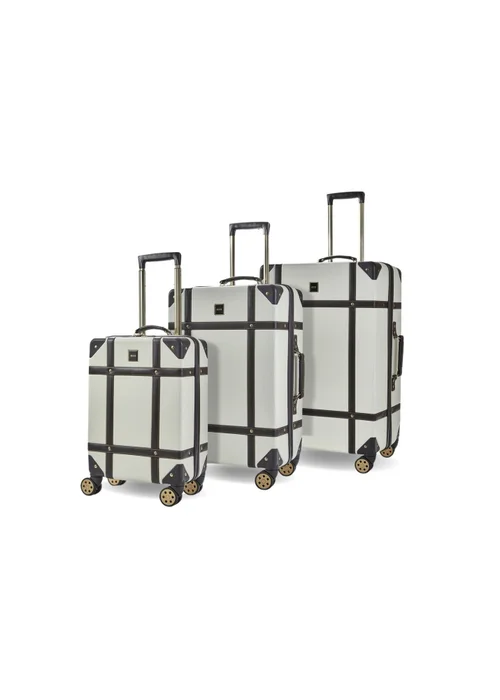 Rock Vintage Suitcase Cream - Small Image 1