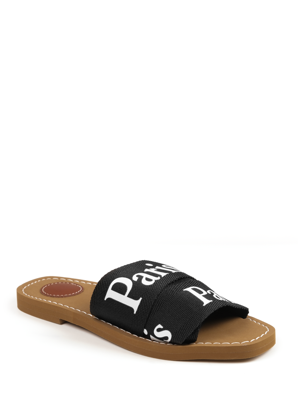 Where's That From Black Pu Cobra Flat Sandals - 3 Image 1