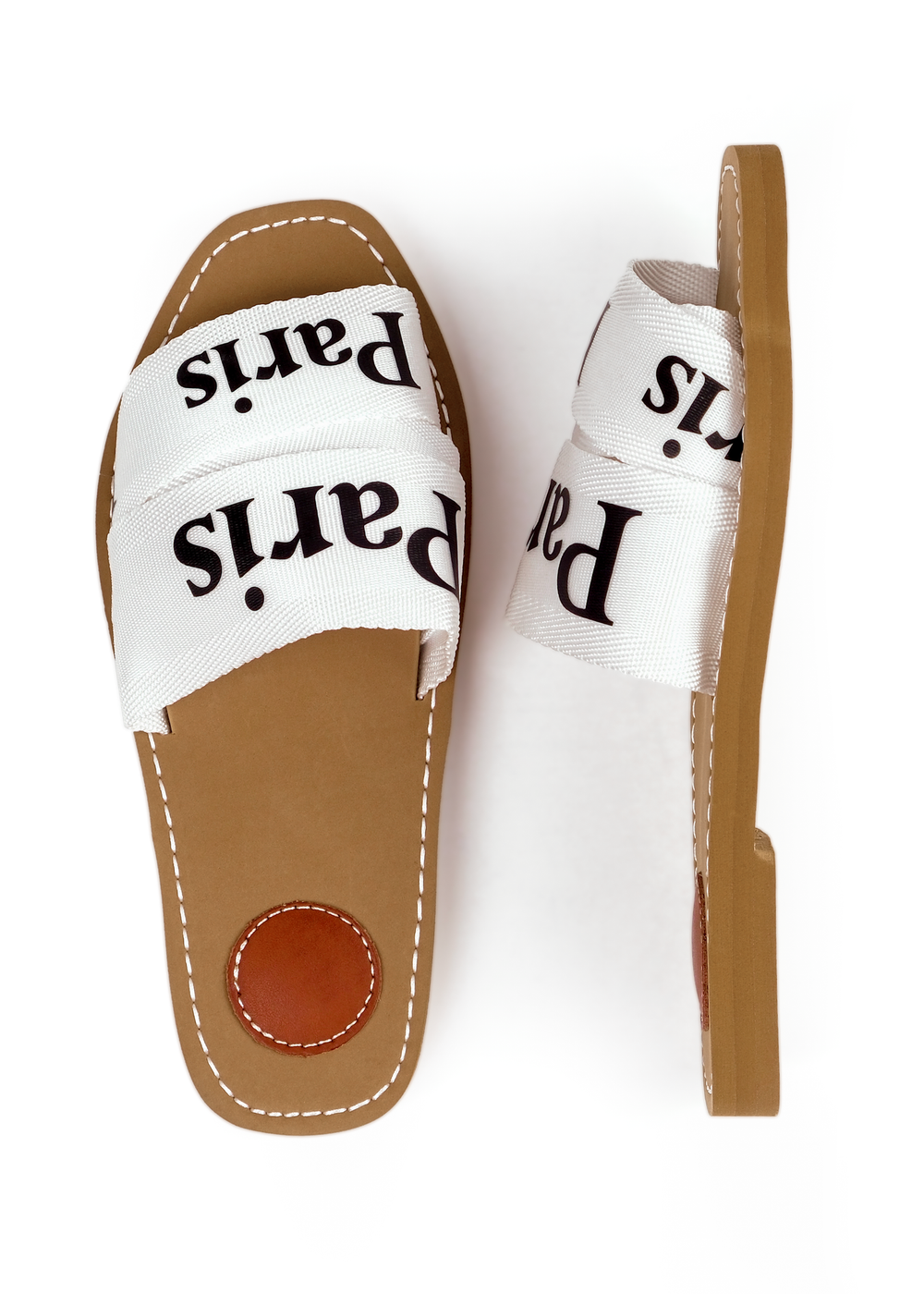 Where's That From White Pu Cobra Flat Sandals - 3 Image 3