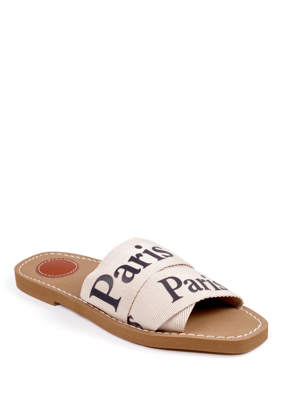 Where's That From Cream Pu Cobra Flat Sandals - 3 Image 1