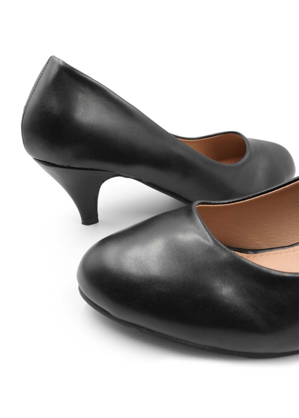 Where's That From Black Pu Shea Low Heel Court Pumps - 3 Image 2