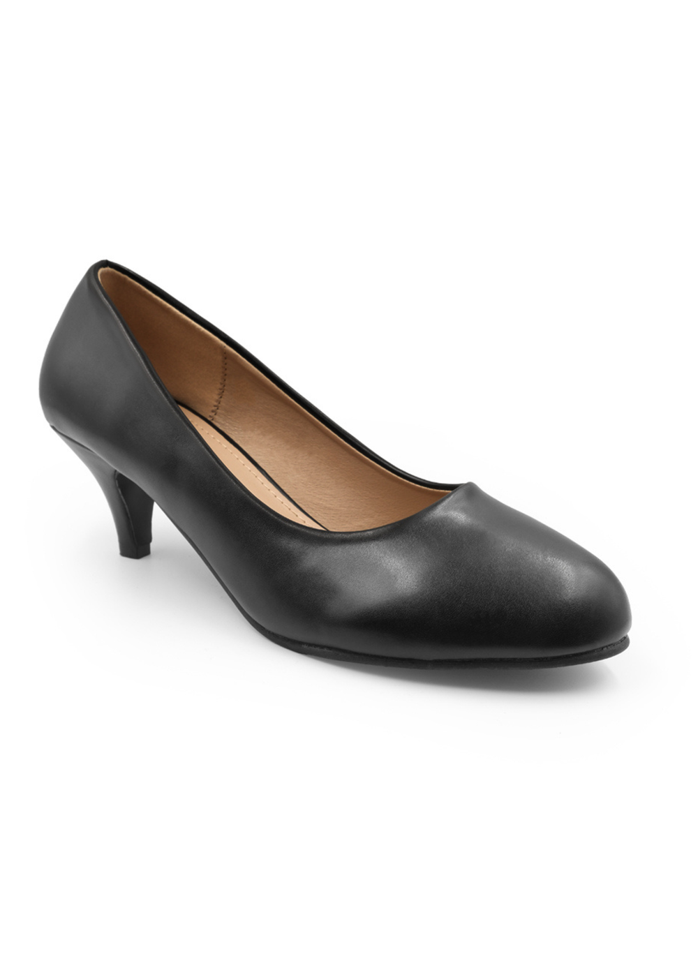 Where's That From Black Pu Shea Low Heel Court Pumps - 3 Image 1