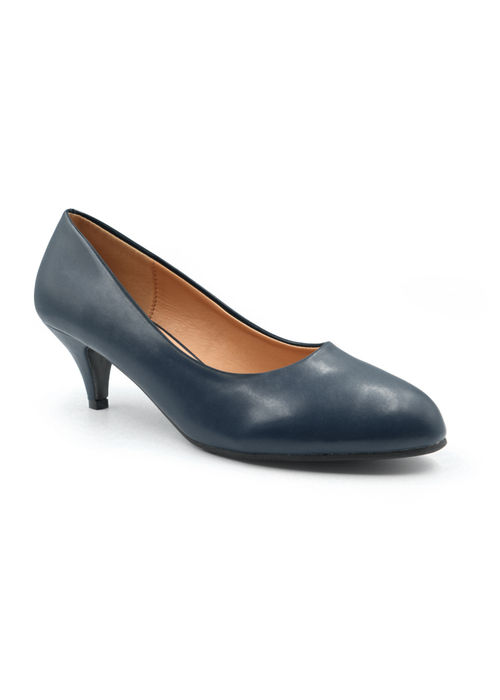 Where's That From Navy Pu Shea Low Heel Court Pumps - Size 9 Image 1