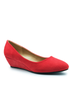 Where's That From Red Suede Kieran Platform Wedge Court Shoes - Size 3 Image 1