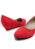 Where's That From Red Suede Kieran Platform Wedge Court Shoes - Size 3 Image 2