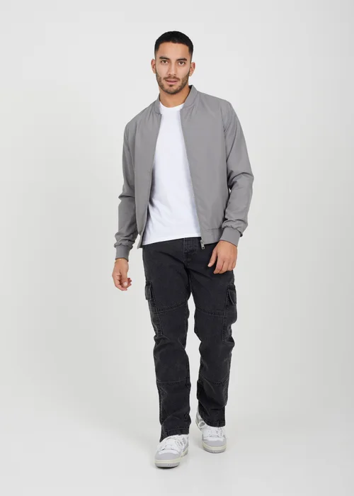 Brave Soul Grey Bomber Jacket - XS Image 4